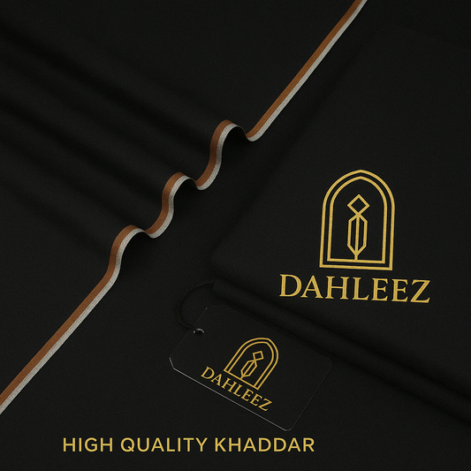 Jet Black Cotton Khaddar ( VCK-002 )
